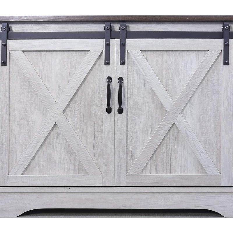 美式电视柜门滑轨木柜家具吊轨迷你谷仓门配件家用Barndoor