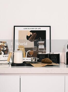 KINO奇诺厨房装饰品摆件餐柜组合样板间咖啡主题装饰画 画饭厅软