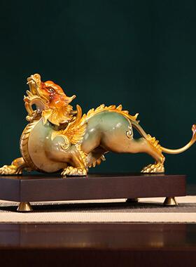 貔貅摆件珐琅彩工艺客厅办公室桌面装饰品开业升职礼品送领导高档