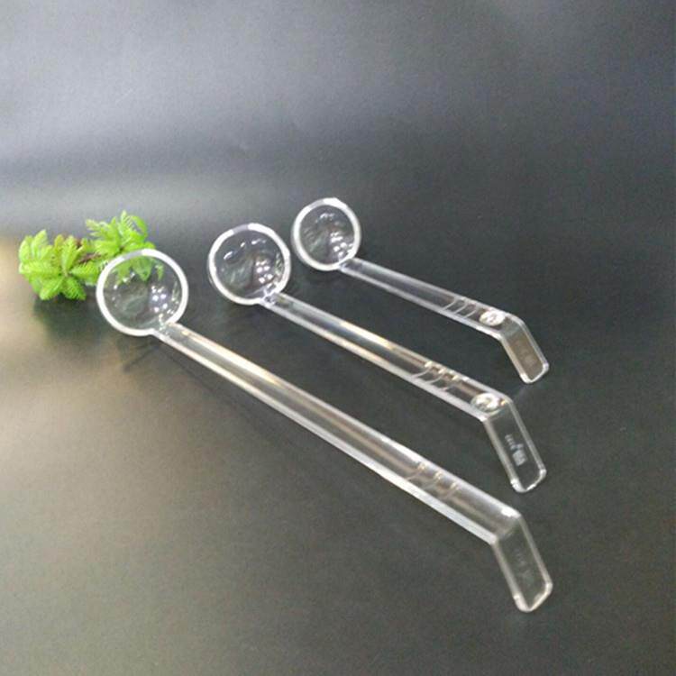 嘉宝亚克力pc透明塑料长柄勺带钩酱料勺子果酱果粉量勺奶茶店用