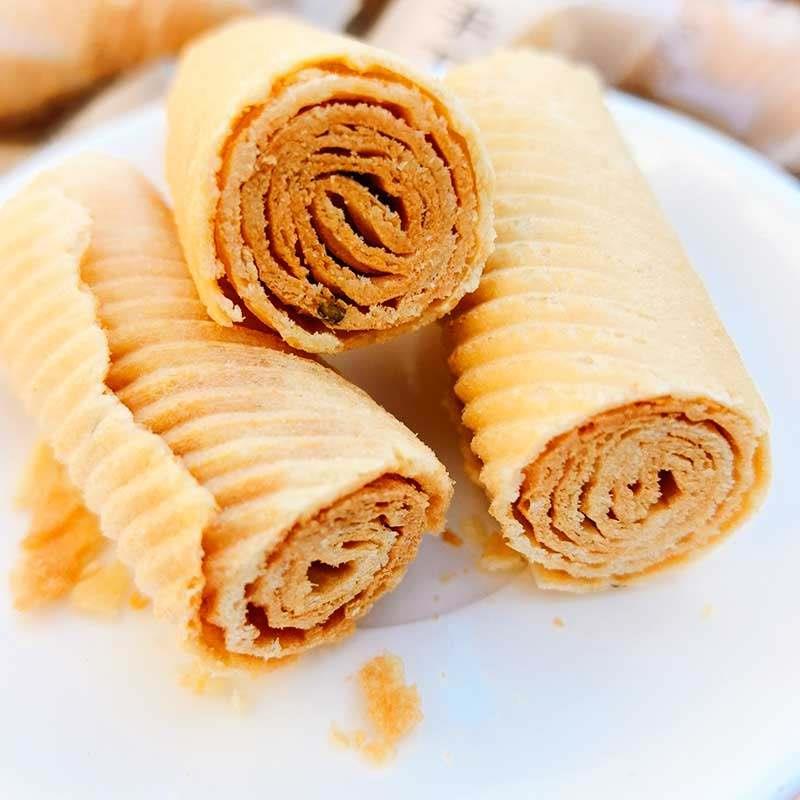 手工鸡蛋卷老式传统小吃酥脆饼干 干办公室网红休闲 怀旧零食商用