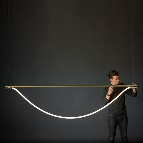 北欧创意软装设计师轻奢长条餐桌餐厅极简工作室创意艺术吧台吊灯