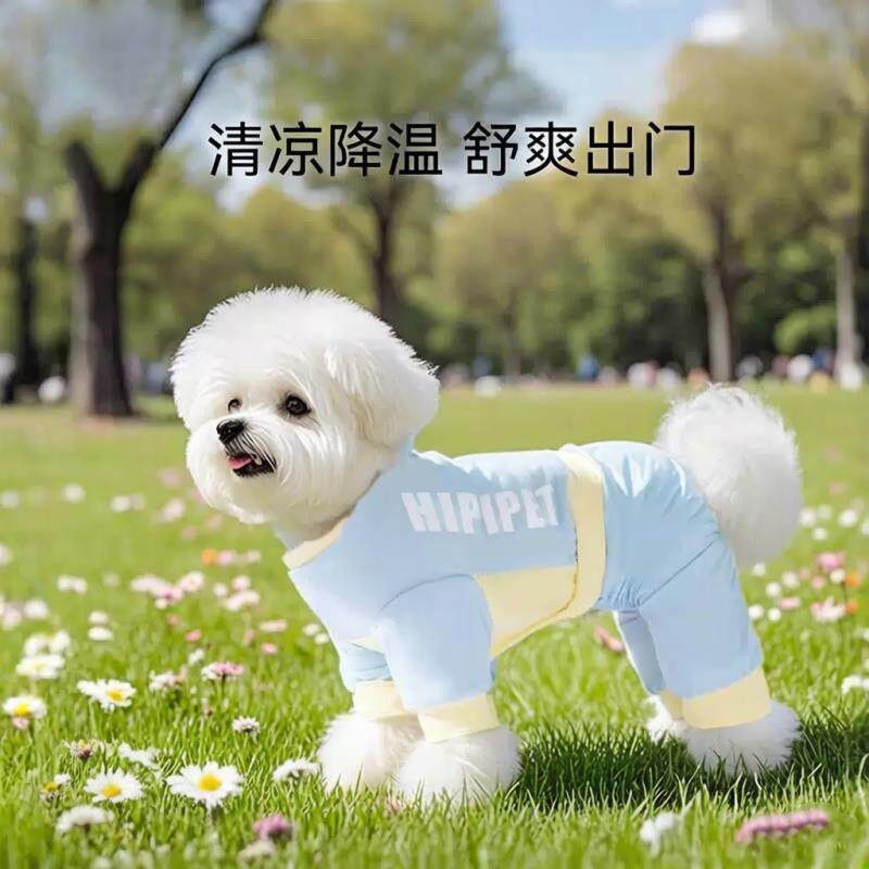 狗狗凉凉衣夏天薄款小狗狗四脚防晒凉凉衣夏季降温薄款宠物衣服泰