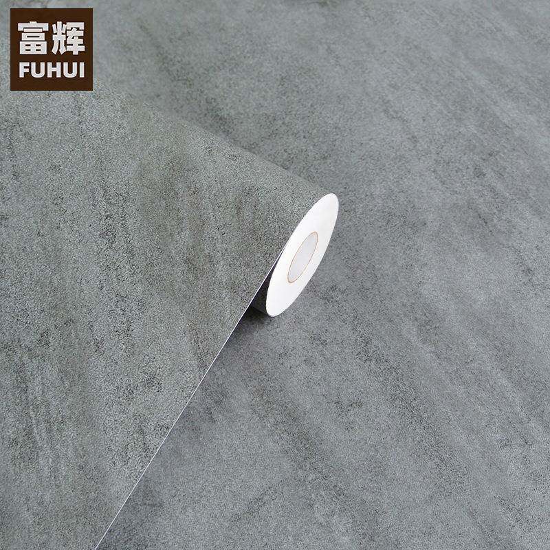 加厚防水粗水泥纹理自粘墙纸壁纸复古做旧装饰pvc波音软片HD-069