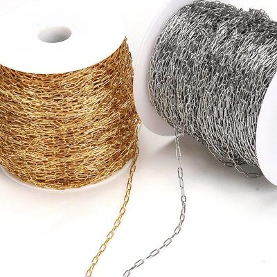 2Meters Stainless Steel Link Cable Gold Chains for DIY Jewel