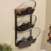 菜胡桃木架器放置架锅盖置收纳式 打孔厨房壁挂免板多功能物砧板架