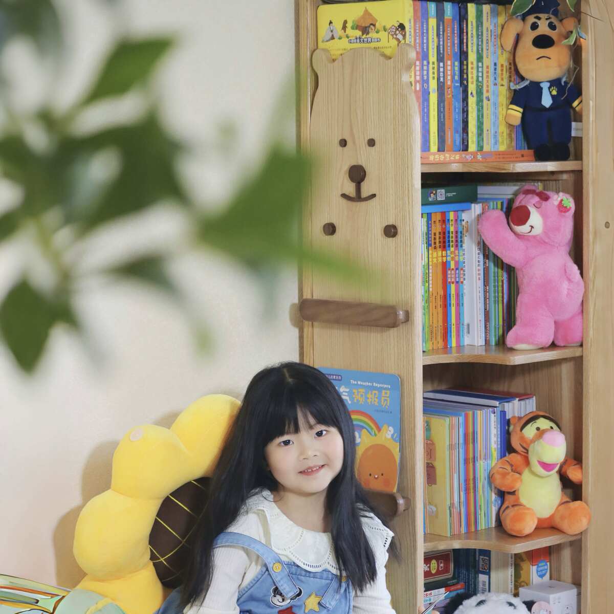 儿童书柜卧室落地多层储物柜绘本架收纳架置物架简约现代转角书架