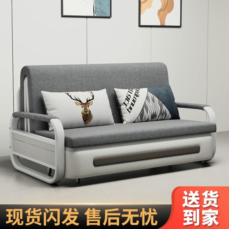 多功能折叠沙发床拉伸两用1米5单双人带储物可拆洗佳家享工厂定制