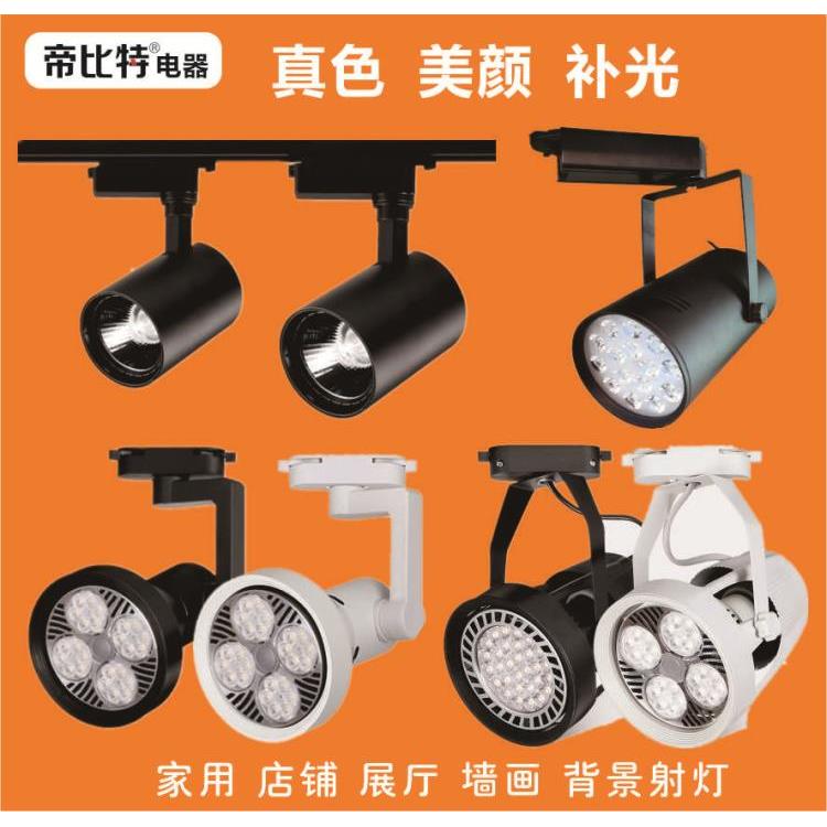 轨道灯墙画灯展厅LED射灯家装字画灯220v展厅服装珠宝鞋店射灯12v