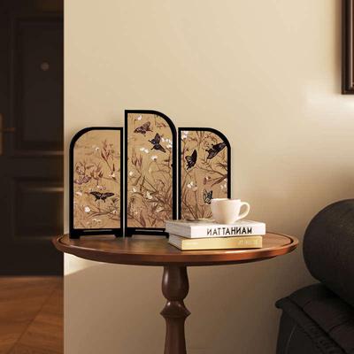 《花鸟图》桌面屏风摆件新中式中古风餐边柜摆画卧室餐厅装饰画