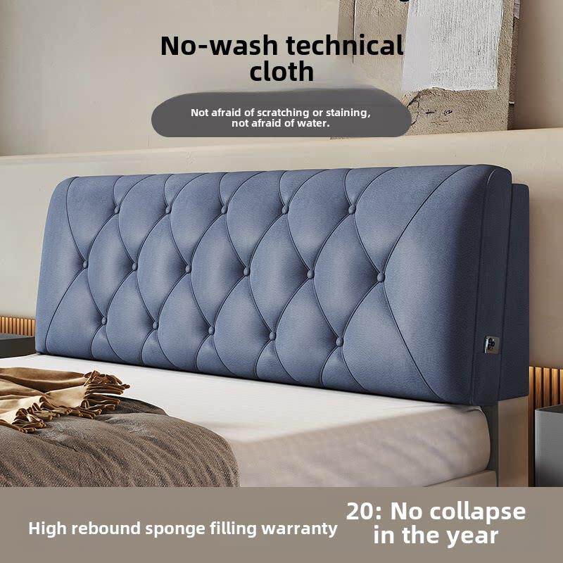 科技布质坐垫软袋床头板套榻榻米不干胶防撞简易坐垫可定制，无需