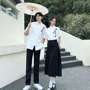 畢業(yè)照班服高中生漢服女長(zhǎng)裙套裝 學(xué)院風(fēng)初中生詩歌朗誦合唱演出服