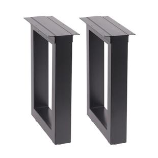 定制铁艺桌腿支架金属桌脚书桌大板餐桌办公桌子腿桌架茶桌架底座