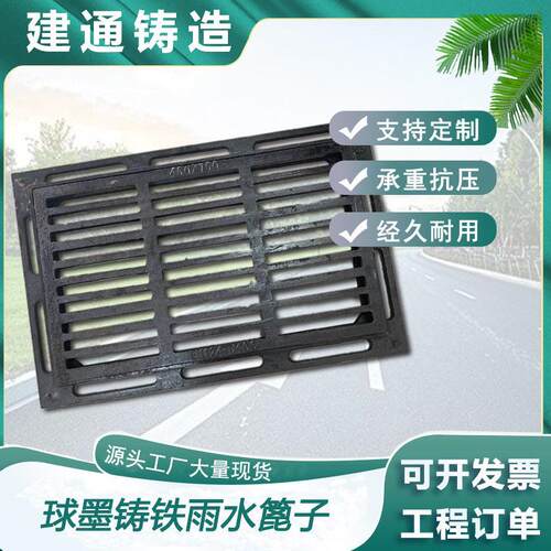 球墨铸铁雨水篦子下水道排水沟盖板道路排污板铸铁防堵雨水井篦子