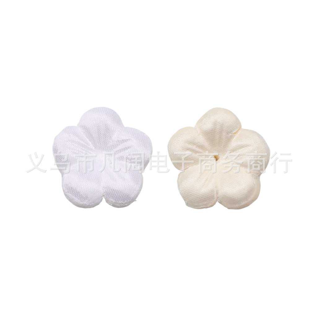 DIY手工材料 直径2cm 色丁绢布五瓣梅花桃花 婚纱服饰装饰