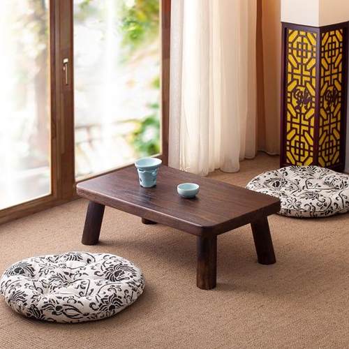 高档日式飘窗桌国实木烧榻榻米茶几简约炕桐桌木小方桌窗台桌学矮