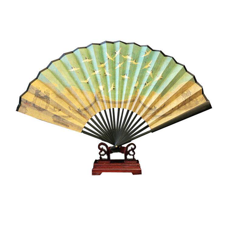 杭州黑纸扇全棕9寸40茄黑纸折扇工艺折扇纯黑纸折扇全黑扇子