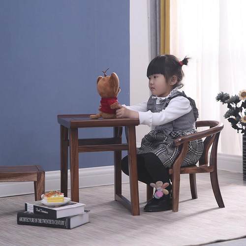 胡桃木儿童椅矮椅子学生靠背椅家用实木小椅子宝宝餐椅家用小板凳