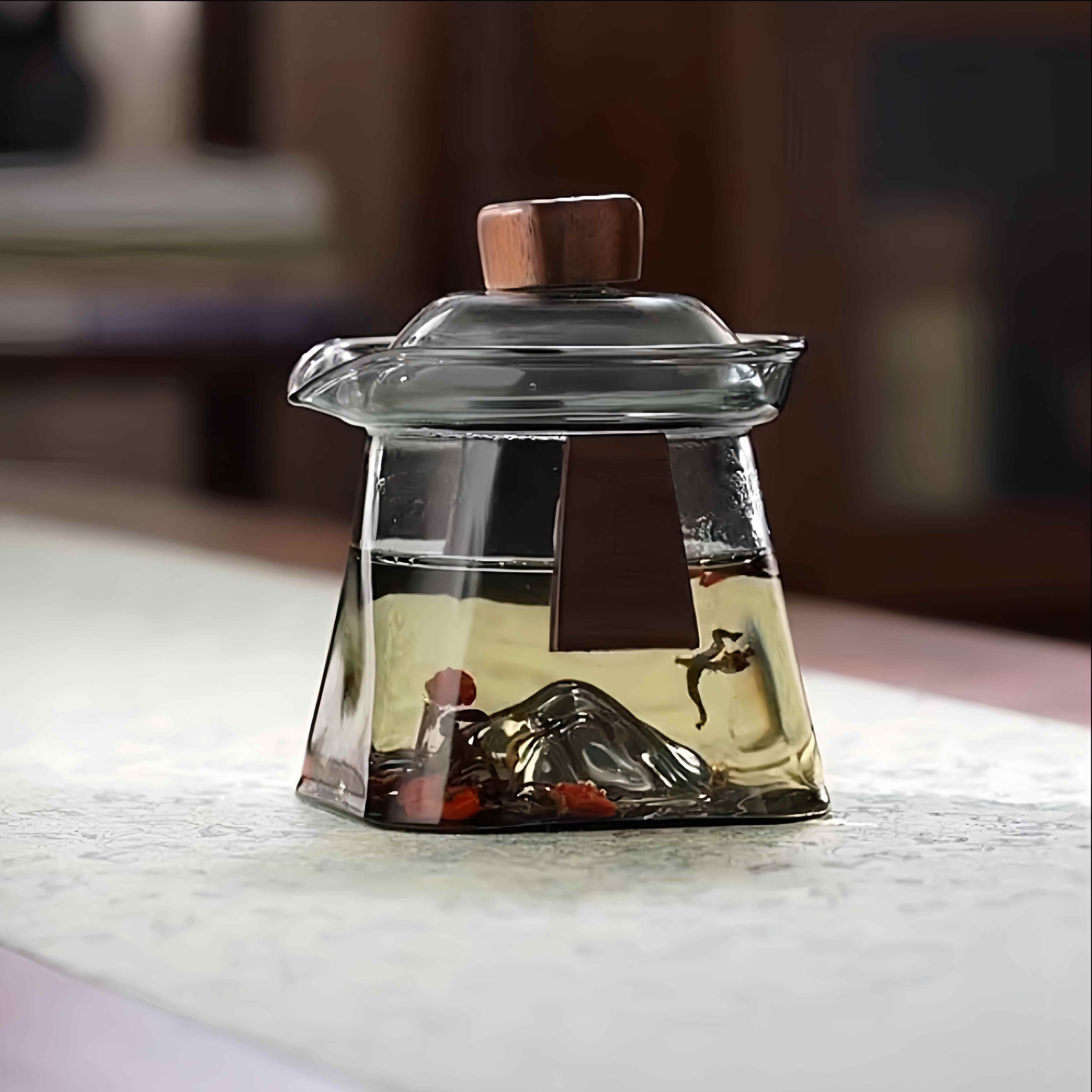 用玻璃碗功高杯盖单档家烫手抓壶泡茶个具98395一茶用不人防茶烫