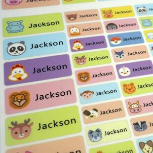 Label Tags Pattern Water Name Iron Custom Cartoon Clothes