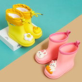 防滑加绒上学男女童幼儿园雨靴宝宝水鞋 2025年新款 男女款 儿童雨鞋