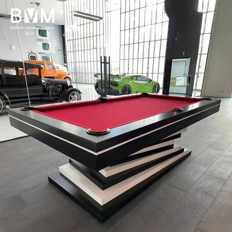 维米尔家用台球桌小众高端轻奢美式黑八花式九球桌球台标准型