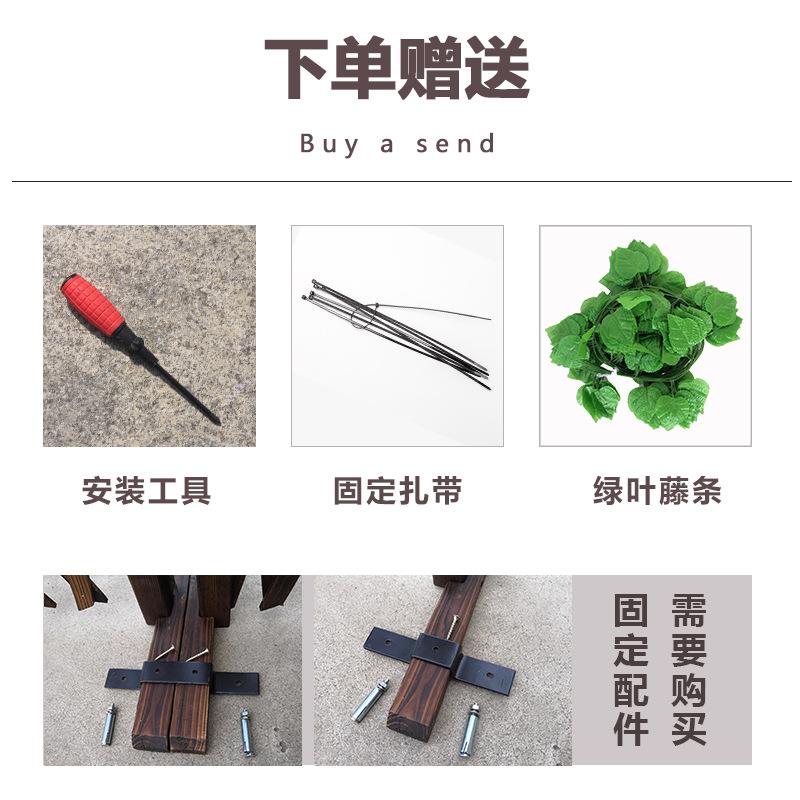 户外防腐木栅栏伸缩围栏网格花园宠物隔断装饰室外护栏庭院木篱笆