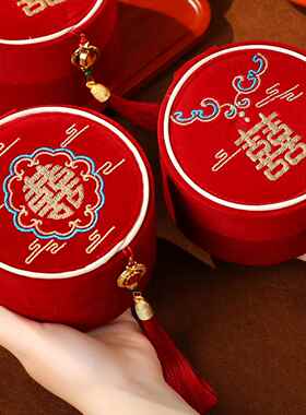 结婚针线盒陪嫁物品嫁妆女方套装实用送新人礼物针线包红色收纳盒