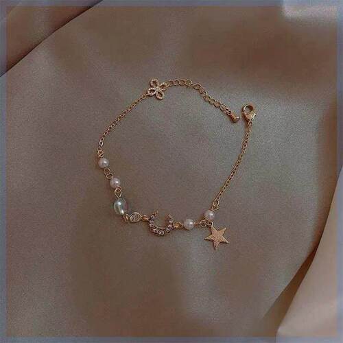 Star Moon Bracelet For Women Girls Fashion Pink Wholesale
