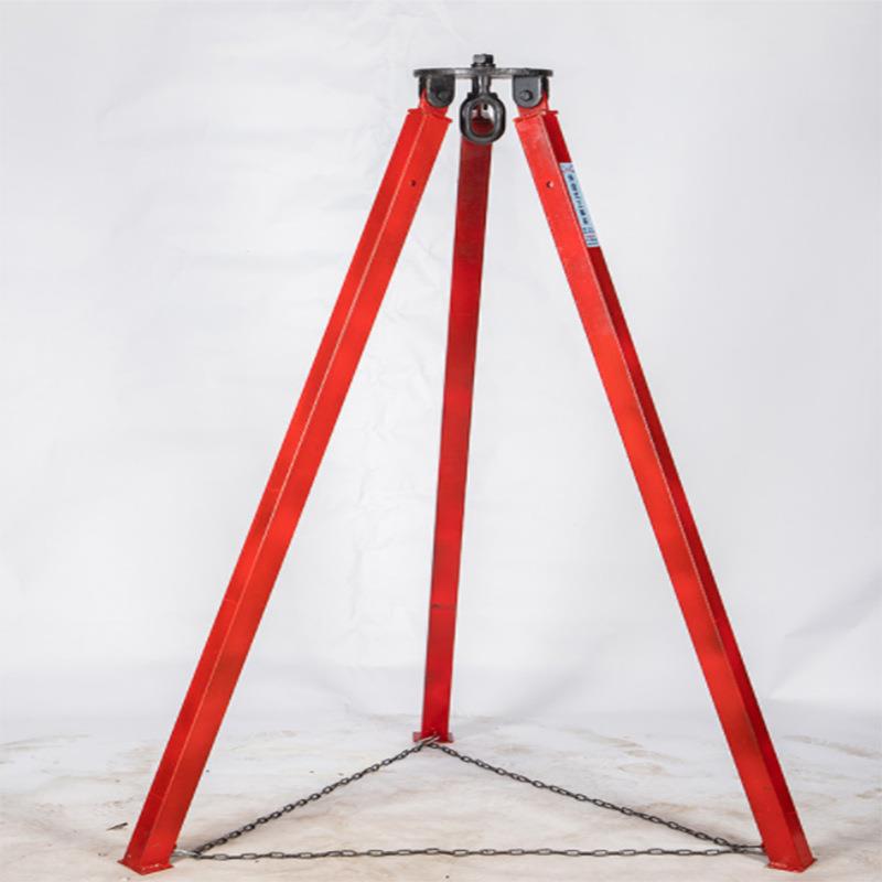 1吨吨5配吨三角架3子倒链三角支架倒脚链件救援TRJ三架伸缩式