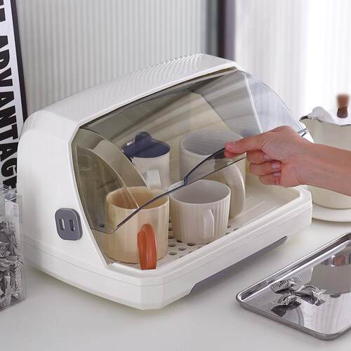 新款直销杯架沥水家用沥水架厨房碗筷收纳盒带盖无缝塑料双层置物