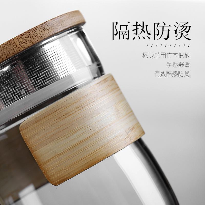 手工吹制高硼硅快客杯便携旅行玻璃茶具套装 一壶一杯玻璃壶套装