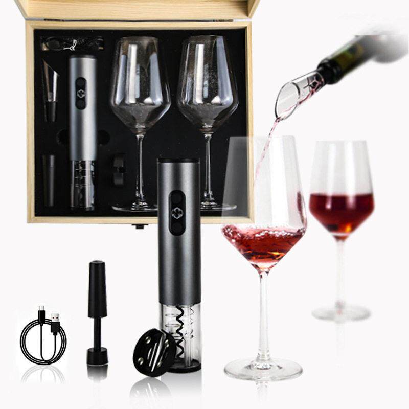 电动红酒开器家用葡萄酒启器起子醒酒器全自动开酒器礼品套装