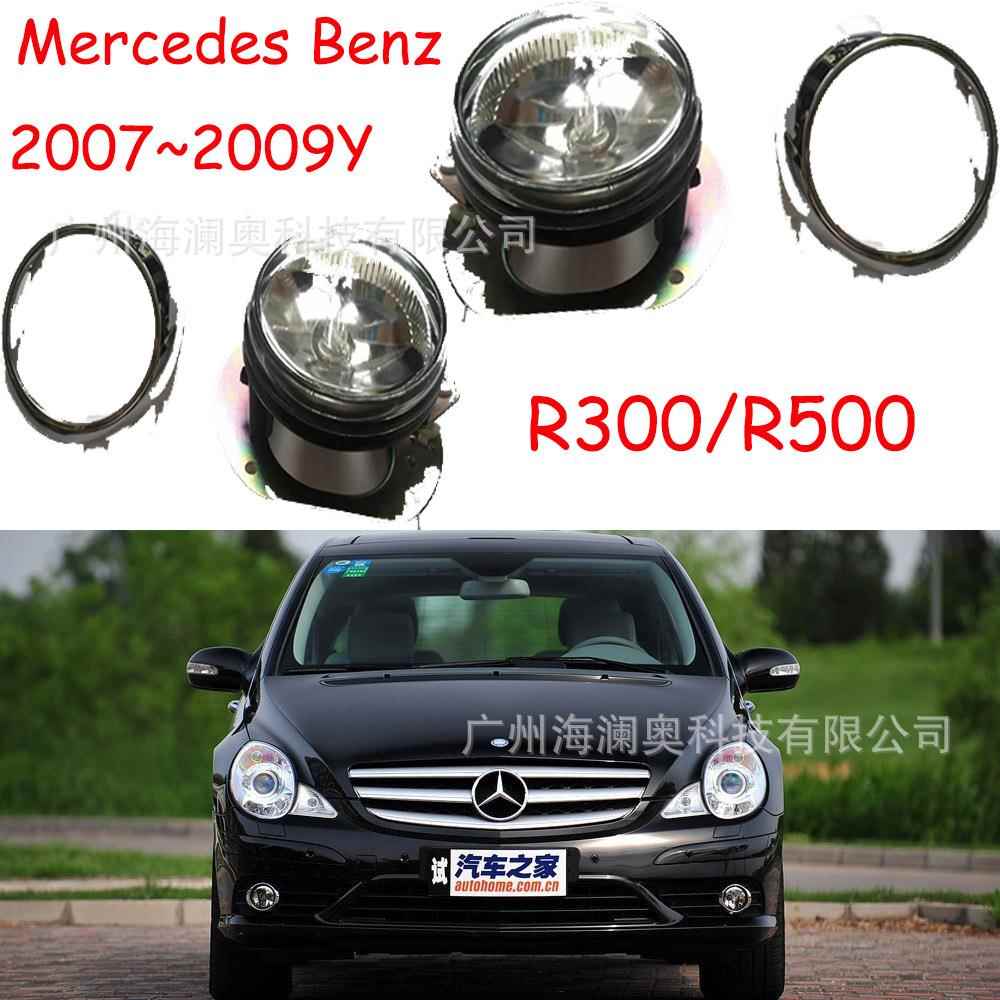 适用于奔驰R300前杠雾灯亮条R350电镀装饰条R500日行灯2007~2009