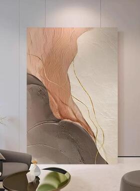 诧寂风客厅饰画手绘油画幅落地挂画油YTU-2042风沙发背景墙肌奶装