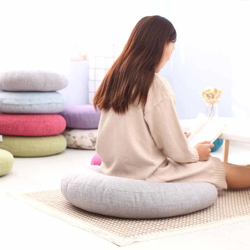 坐垫地上亚麻蒲团加厚圆形布艺地板打坐日式阳台飘窗榻榻米大,居家布艺,美臀垫/保健坐垫,淘宝优惠券,粉丝福利购,淘宝优惠卷