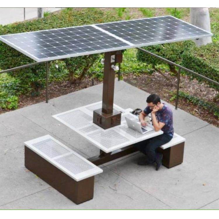 城市智能座椅智慧驿站太阳能充电座椅公园智能椅厂家