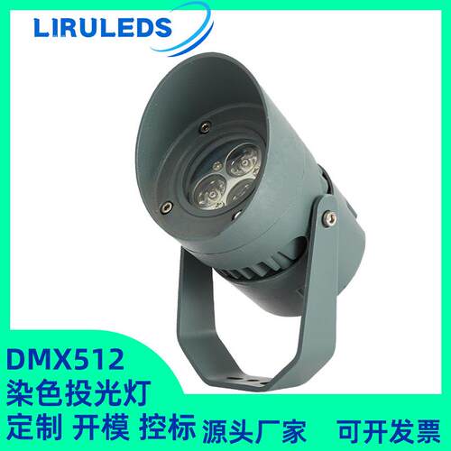 全彩RGBW文旅亮化芯龙泛光灯DMX512染色山体氛围6W投光灯