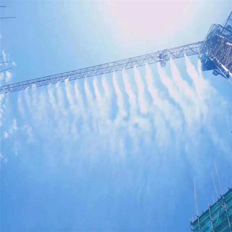 建筑工地塔吊喷雾万向旋转接头系统高空降尘塔机喷雾围护喷淋设备