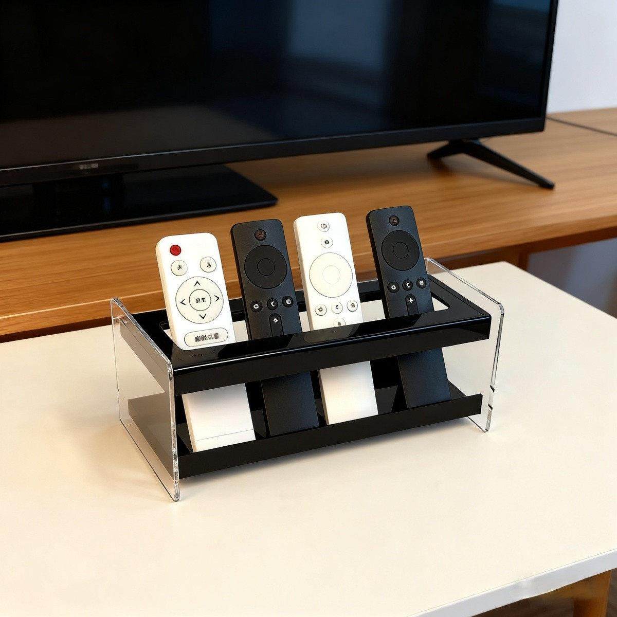 遥控器收纳盒空调电视机桌面亚克力置物架长方形客厅茶几厅整理架,收纳整理,桌面收纳盒,淘宝优惠券,粉丝福利购,淘宝优惠卷