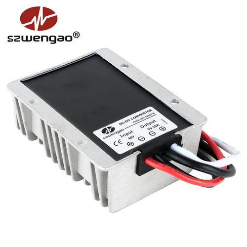 48V转5V 20A 100W电动三轮车LED显示屏电源 DC-DC防水降压转换器