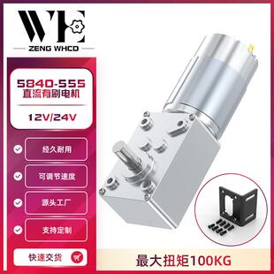 555减速电机5840-555微型直流有刷电机 12V/24V可正反转切换调速
