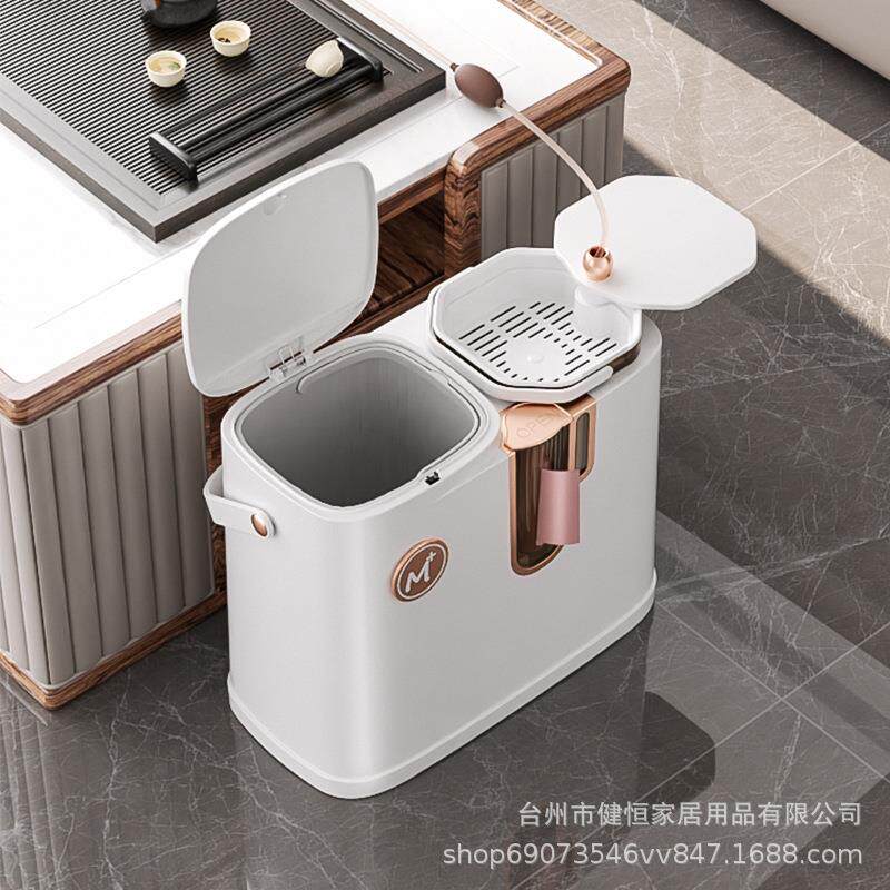 健恒家居用品水桶桶茶茶渣桶茶茶具配件茶台523排水茶管水分离垃