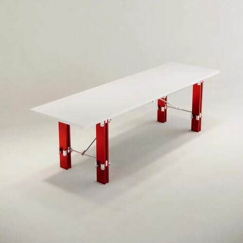 设计师款光轴不锈钢办公电脑桌家用餐桌简约轻奢长方形书桌工作台