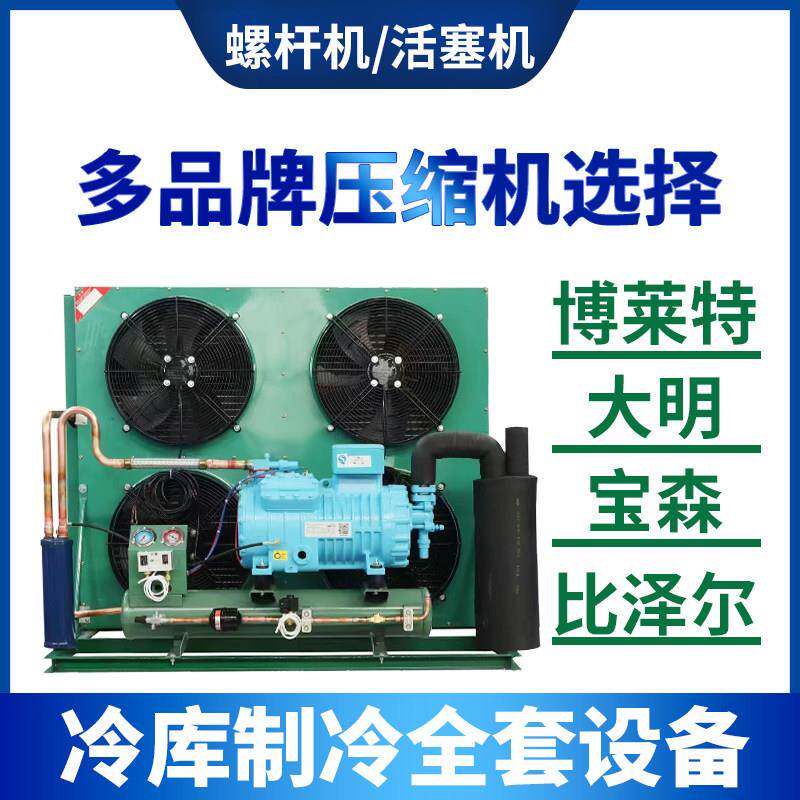 比泽尔冷库制冷机组活塞螺杆压缩机10匹15p30匹低温冻库全套设备