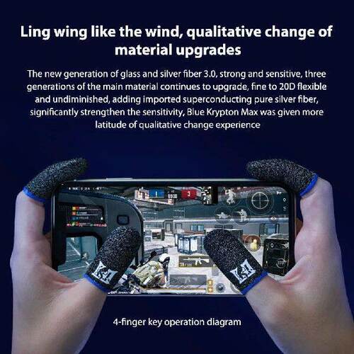 1Pair Gaming Finger Cover Sweatproof Touch Screen Shoot Aim