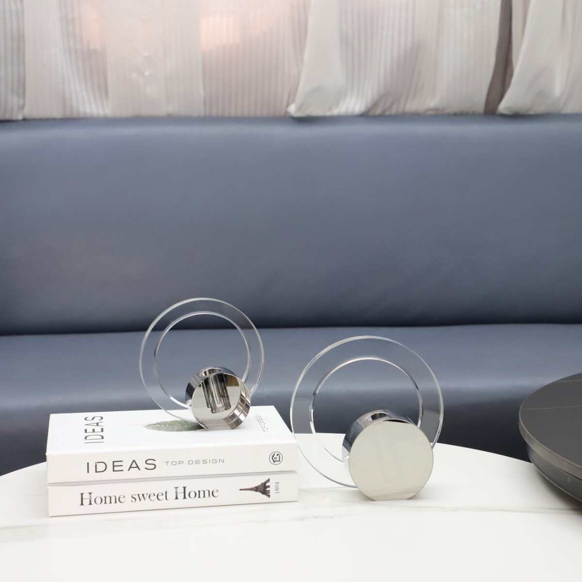 北欧轻奢创意简约水晶几何花器办公室餐厅书房床头柜茶几家居摆件