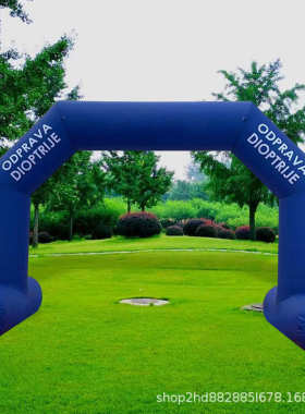 行家选充气展览帐篷传媒广告宣传帐篷喷绘彩虹门五边充气拱门LOGO