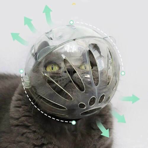 Breathable Sturdy Muzzle Mask Cat Head Cover Space Hood Ball
