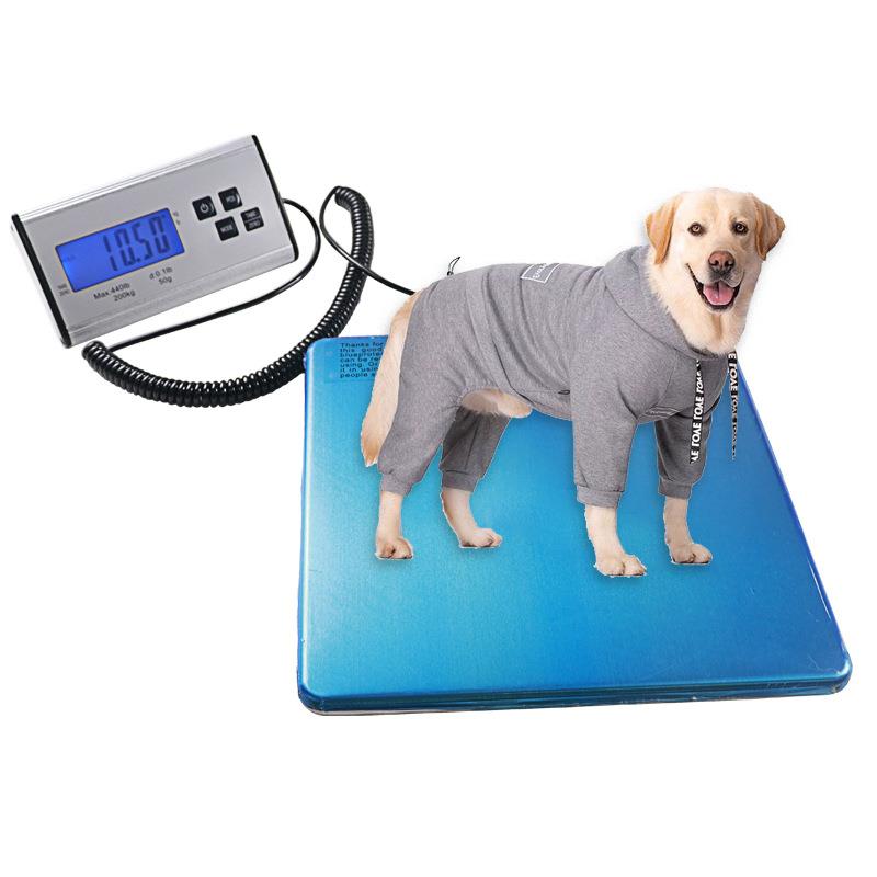 热销便携电子邮政秤 200公斤不锈钢宠物秤 能计数440lb畜牧秤